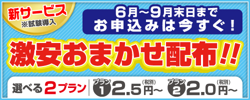 激安おまかせ配布！！